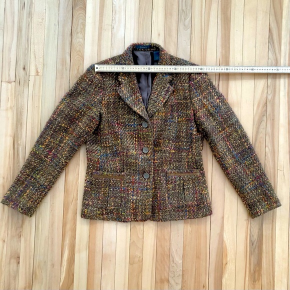 LIZ CLAIBORNE Petite Wol Blend Blazer Jacket Beige Women - Picture 3 of 7